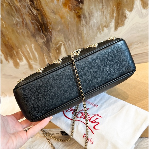 Christian Louboutin Triloubi Spiked Monogram Chain Shoulder Bag - Picture 5 of 11